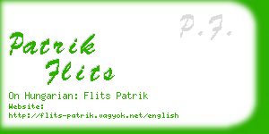 patrik flits business card
